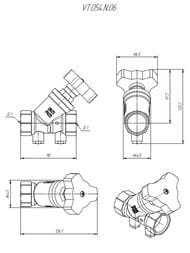 Клапан балансировочный VALTEC 1" ручной, VT.054.N.06 — изображение 11