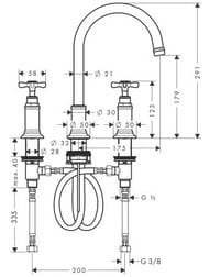 ��������� Axor Montreux 16513 ��� ����������� ������������� �� 3 ���������, ���������� ����� 175 ��