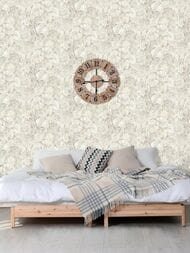 Обои виниловые на флизелине Grandeco Flora (1,06х10,05) листья, бежевые R118102 (рул.)
