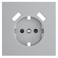 Накладка для розетки с/з и защитными шторками, с USB A+A Voltum S70 VLS000916, серый
