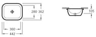 ���������� Jacob Delafon Vox (442�362) EYC102-00 ������������, ��������� �����, �����