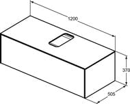 ����� ��� �������� Ideal Standard CONCA 1200x505x370 1 ����, �����, ���������� � ������� T3931Y1