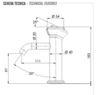 Смеситель для раковины Remer Element ET12BO, белый матовый — миниатюра 2