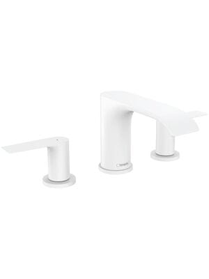Смеситель Hansgrohe Vivenis 75033700 для раковины на 3 отверстия, излив 90, слив.гарнитур, мат.белый