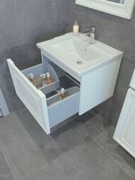 Тумба под раковину Caprigo Ponza-A 60 (615х472х472) подвесная, 1 ящик, белая 13510-021.000.00.05
