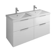 Тумба с раковиной Burgbad Eqio 1230х490х645 подвесная, 4 ящика, белый SEYT123F2009C0001