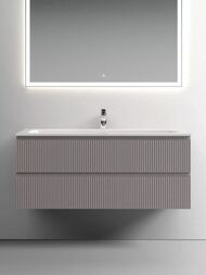 Тумба под раковину SANCOS Snob T (1195х445х500) подвесная, два ящика, Doha Soft SNT120SM