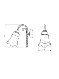 Migliore Edera Светильник настенный, керамика, хром ML.EDR-60.330.CR