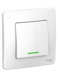 Выключатель Systeme Electric BLANCA скрыт.уст. 1-клавишный cх.1 с подсв., 6A 250B, белый BLNVS006111