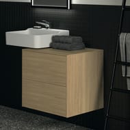 Тумба под раковину Ideal Standard CONCA (600x505x550) 2 ящика, светлый орех, со столешницей T4321Y6