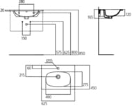 ���������� Ideal Standard TESI ������� 60 ��, 625�450�165 ����� T351001