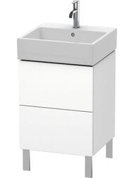Тумба под раковину Duravit L-Cube 484х582х459 напольная, 2 ящика, белый матовый LC677401818 — миниатюра 1