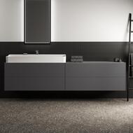 Тумба под раковину Ideal Standard CONCA (2385x505x540) 4 ящика, антрацит матовый лак T4336Y2
