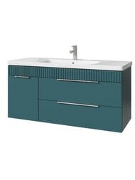 Тумба под раковину Caprigo MONBAR 120 (1164х446х550) подвесной, 2 ящика, 1 дверь, Море 36317L-SF013