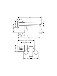 ��������� Hansgrohe Metropol 32526000 ��� ����������� ���������, ����� 225��, ����