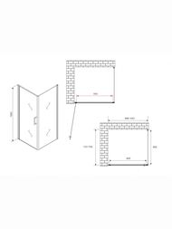 Душевой уголок ABBER Sonnenstrand AG04100-S75 (1000х750х1950) стекло 6мм прозрачное/хром — изображение 4