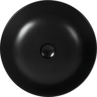 Раковина накладная Aquanet Moon-1-MB 415х135 круглая, без перелива и отв. под смес., черный 245827
