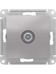Розетка Systeme Electric ATLASDESIGN TV оконечная 1DB механизм алюминий ATN000391