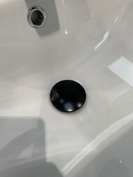 Уценка! Выпуск для умывальника Alcaplast A392BLACK CLICK-CLACK 1 1/4  цельнометалл., черный