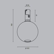 �������� ���������� Maytoni Bubble (����) TR205-1-3W3K-B 3000� 3�� 100�, IP20, ������