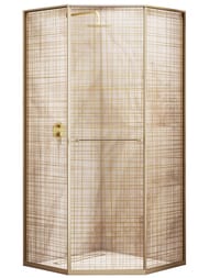 Душевой уголок RGW Stilvoll SV-82Gb L (800х800х2000) стекло 8мм золотая вуаль/золото 33328282-266L