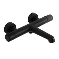 Смеситель для ванны/душа BelBagno UNO-VASM-NERO однозахватный, настенный, чёрный матовый