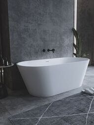 Ванна CEZARES COMFORT 170х75х53 искусственный камень, отдельностоящая, с ручкой, белая матовая CZR-COMFORT-170-75-53-SSB-HND