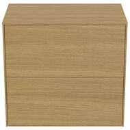 Тумба под раковину Ideal Standard CONCA (600x373x550) 2 ящика, светлый орех, со столешницей T4327Y6 — изображение 2