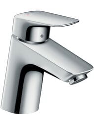 Смеситель Hansgrohe Logis 71070000 для умывальника, низкий фиксированный излив, донный клапан, хром — миниатюра 1