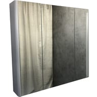 Зеркало-шкаф COMFORTY Сорренто-90 (880х800х150) подвесной, светло-серый 00-00001968