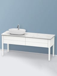 Тумба под раковину слева Duravit Luv 1733х743х570 2 ящика, белый матовый сатиновый лак LU9563L3636 — изображение 2