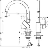 ��������� ��� ����� Hansgrohe Vernis Shape 71871000 ������������, ���������� �����, ����