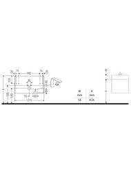 Тумба подвесная Duravit XViu 1210х397х480 1 ящик, белый глянец/шампань XV40360B122 — изображение 2