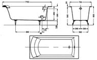 ����� �������� Jacob Delafon Biove 170�75 ����� ��� ���.��� ����� (��� �����) E2930-00