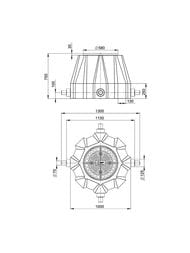Кабельный колодец Polimer Group КС-3 (750х1300) пластиковый, черный