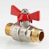 Кран шаровый 1"НН VALTEC BASE красная бабочка VT.219.N.06