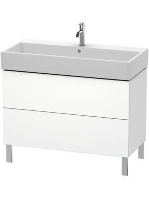 Тумба под раковину Duravit L-Cube 984х582х459 напольная, 2 ящика, белый матовый LC677801818