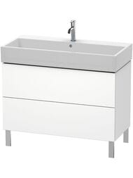 Тумба под раковину Duravit L-Cube 984х582х459 напольная, 2 ящика, белый матовый LC677801818 — миниатюра 1
