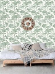 Обои виниловые на флизелине Grandeco Maison MN 3009 (0,53х10,05) деревья, зеленые (рул.)