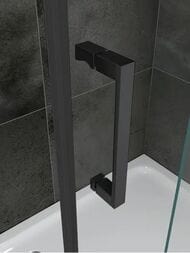 Душевая дверь ABBER Komfort AG93130B (1300х2000) раздвижная, стекло 8мм прозрачное/черный — изображение 3