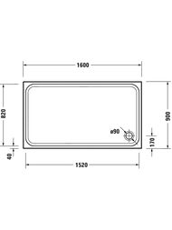 ������ ��������� Duravit D-Code 1600�900 ���� ����� 720265000000000