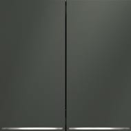 Выключатель встраиваемый VOLTUM S70 двухклавишный, с подсветкой, 10А, титан VLS020206