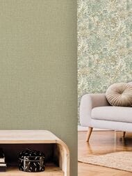 Обои виниловые на флизелине Zambaiti Mini Trend (0,53х10,05) моноколор, зеленые 15506 (рул.)