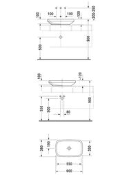 �������� Duravit DuraStyle 600�380�120 ����., ������������ ��������, ��� �������� 03496000001