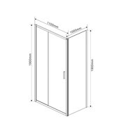 Душевой уголок Vincea Garda 1100х1000х1900 VSR-1G1011CH прямоугольный, хром — миниатюра 6