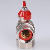 Кран шаровый 1/2"ВВ VALTEC BASE угловой с накидной гайкой, короткий, VT.266.NS.0404 — миниатюра 3