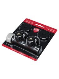 Узел нижнего подключения термостатический угловой Royal Thermo Design Pro 15мм М30х1,5, черный RANPU11215BL