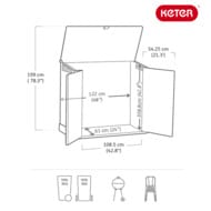 ���� KETER STORE IT OUT MIDI PRIME UPGRADED BEIGE BROWN (132x72�114) 845�, ���-����������