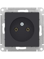 Розетка Systeme Electric ATLASDESIGN без заземления 16А механизм карбон ATN001041