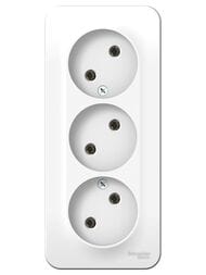 Розетка Systeme Electric BLANCA наружная 3-я без заземления изол.пл., 16А 250В, белый BLNRA000311